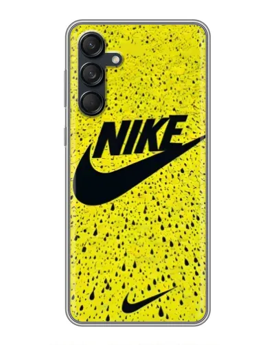 Чехол для Samsung Galaxy M55 5G с картинкой «Желтый текстурный Nike»