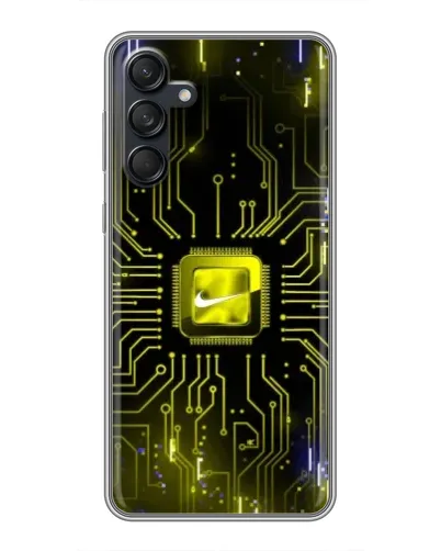 Чехол для Samsung Galaxy M55 5G с картинкой «Nike — золотая искра»