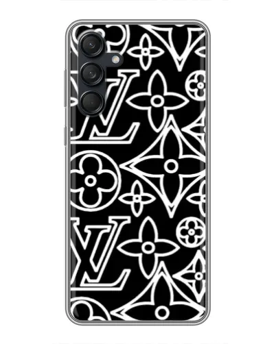 Чехол для Samsung Galaxy M55 5G с картинкой «Черно-белый узор LV» Чехол для Samsung Galaxy M55 5G с картинкой «Черно-белый узор LV»