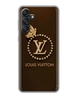 Чехол для Samsung Galaxy M55 5G с картинкой «LV — золотая печать»