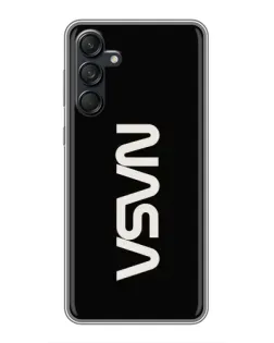 Чехол для Samsung Galaxy M55 5G с картинкой «NASA — вертикальный логотип»