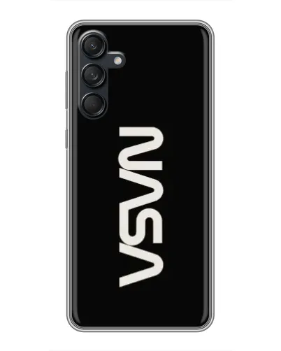Чехол для Samsung Galaxy M55 5G с картинкой «NASA — вертикальный логотип»