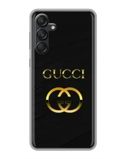 Чехол для Samsung Galaxy M55 5G с картинкой «Золотой логотип Gucci»