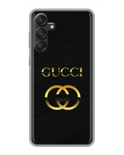 Чехол для Samsung Galaxy M55 5G с картинкой «Золотой логотип Gucci»