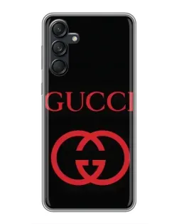 Чехол для Samsung Galaxy M55 5G с картинкой «Gucci — красный логотип»