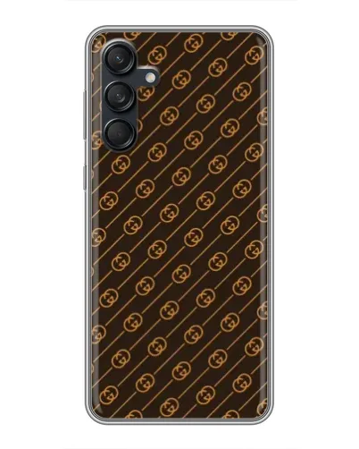 Чехол для Samsung Galaxy M55 5G с картинкой «Gucci — золотые диагонали»