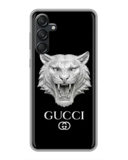 Чехол для Samsung Galaxy M55 5G с картинкой «Gucci — серебряный лев» Чехол для Samsung Galaxy M55 5G с картинкой «Gucci — серебряный лев»