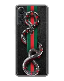 Чехол для Samsung Galaxy M55 5G с картинкой «Gucci — змея на полосе» Чехол для Samsung Galaxy M55 5G с картинкой «Gucci — змея на полосе»