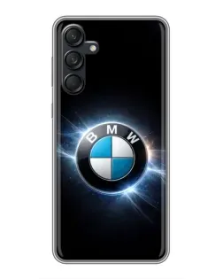 Чехол для Samsung Galaxy M55 5G с картинкой «BMW — неоновое сияние»