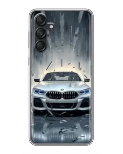 Чехол для Samsung Galaxy M55 5G с картинкой «BMW в свете фар»