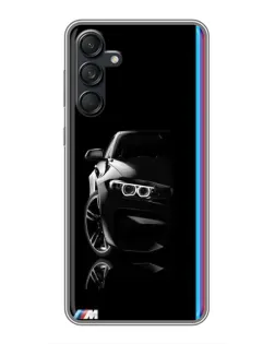 Чехол для Samsung Galaxy M55 5G с картинкой «Силуэт BMW в темноте»