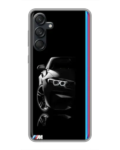 Чехол для Samsung Galaxy M55 5G с картинкой «Силуэт BMW в темноте»