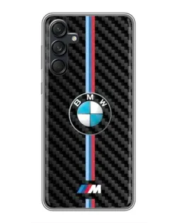 Чехол для Samsung Galaxy M55 5G с картинкой «Эмблема BMW и карбон»