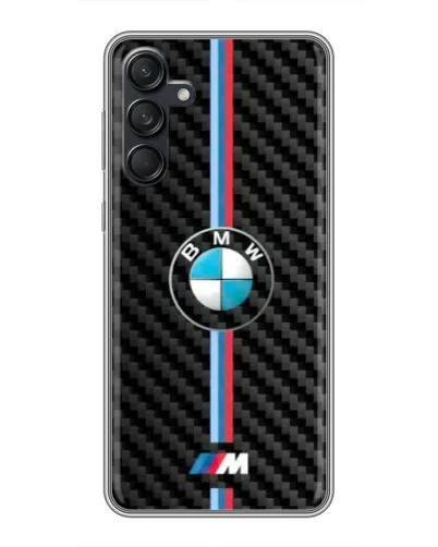 Чехол для Samsung Galaxy M55 5G с картинкой «Эмблема BMW и карбон»
