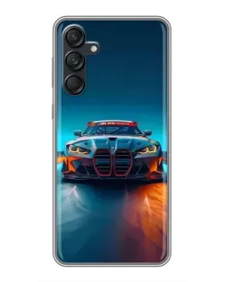 Чохол для Samsung Galaxy M55 5G з картинкою «BMW — вогні неону»