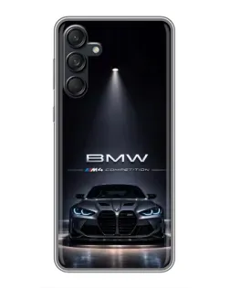 Чохол для Samsung Galaxy M55 5G з картинкою «BMW крізь нічне місто»