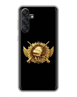 Чехол для Samsung Galaxy M55 5G с картинкой «PUBG — оранжевый градиент»