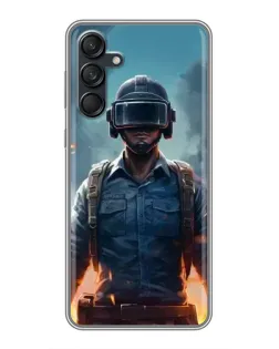 Чехол для Samsung Galaxy M55 5G с картинкой «PUBG — реалистичный герой»