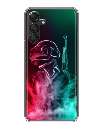 Чехол для Samsung Galaxy M55 5G с картинкой «PUBG — огненный воин»