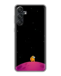 Чехол для Samsung Galaxy M55 5G с картинкой «Одинокий герой на планете»