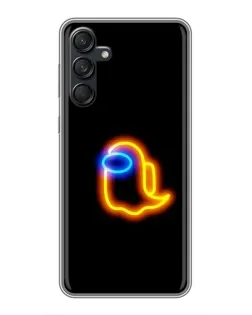 Чехол для Samsung Galaxy M55 5G с картинкой «Among Us неоновое сияние»