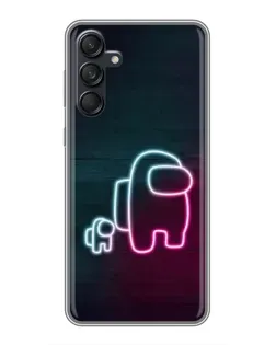 Чехол для Samsung Galaxy M55 5G с картинкой «Among Us неон-арт»