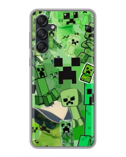 Чехол для Samsung Galaxy M55 5G с картинкой «Криперы Minecraft» Чехол для Samsung Galaxy M55 5G с картинкой «Криперы Minecraft»