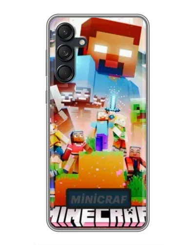 Чехол для Samsung Galaxy M55 5G с картинкой «Minecraft герои игры» Чехол для Samsung Galaxy M55 5G с картинкой «Minecraft герои игры»