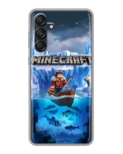 Чехол для Samsung Galaxy M55 5G с картинкой «Minecraft ледяной мир» Чехол для Samsung Galaxy M55 5G с картинкой «Minecraft ледяной мир»