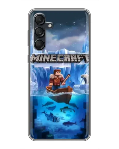 Чехол для Samsung Galaxy M55 5G с картинкой «Minecraft ледяной мир» Чехол для Samsung Galaxy M55 5G с картинкой «Minecraft ледяной мир»