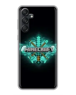 Чехол для Samsung Galaxy M55 5G с картинкой «Minecraft Diamond лого» Чехол для Samsung Galaxy M55 5G с картинкой «Minecraft Diamond лого»