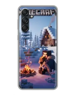 Чехол для Samsung Galaxy M55 5G с картинкой «Зимний Minecraft» Чехол для Samsung Galaxy M55 5G с картинкой «Зимний Minecraft»