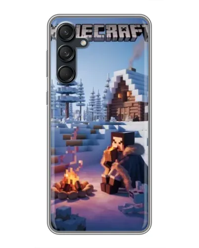 Чехол для Samsung Galaxy M55 5G с картинкой «Зимний Minecraft» Чехол для Samsung Galaxy M55 5G с картинкой «Зимний Minecraft»