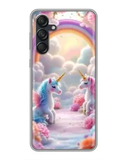Чехол для Samsung Galaxy M55 5G с картинкой «Радуга и единороги» Чехол для Samsung Galaxy M55 5G с картинкой «Радуга и единороги»