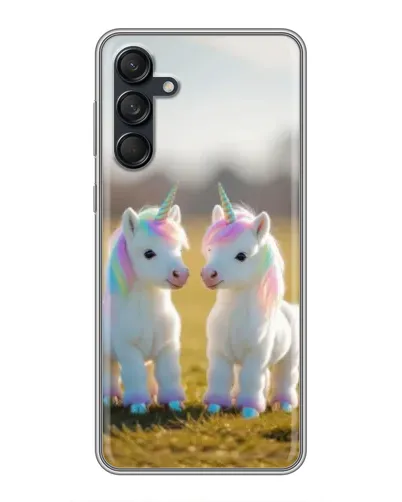 Чехол для Samsung Galaxy M55 5G с картинкой «Пара единорогов»