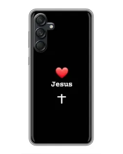 Чехол для Samsung Galaxy M55 5G с картинкой «Сердце - Jesus»