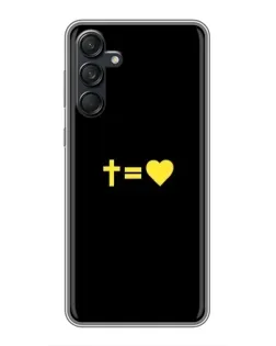 Чехол для Samsung Galaxy M55 5G с картинкой «Сердце и Крест»