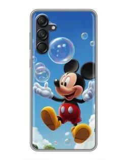 Чехол для Samsung Galaxy M55 5G с картинкой «Mickey и мыльные пузыри»