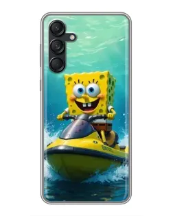 Чохол для Samsung Galaxy M55 5G з картинкою «Спанч Боб на гідроциклі»