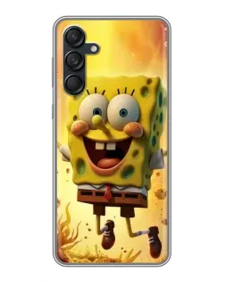 Чехол для Samsung Galaxy M55 5G с картинкой «Губка Боб прыгает»