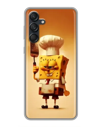 Чехол для Samsung Galaxy M55 5G с картинкой «Губка Боб повар»
