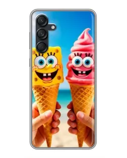 Чехол для Samsung Galaxy M55 5G с картинкой «Спанч Боб мороженое»