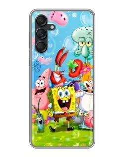 Чехол для Samsung Galaxy M55 5G с картинкой «Губка Боб и друзья»