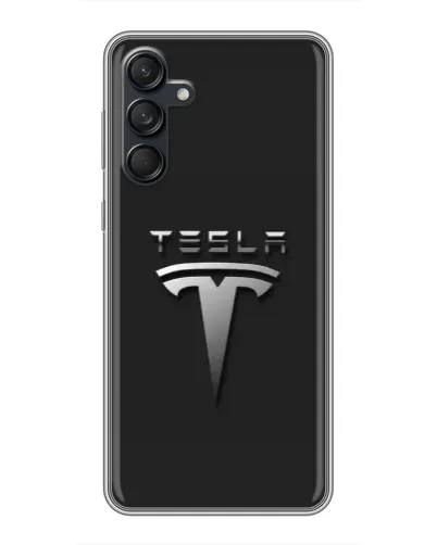 Чехол для Samsung Galaxy M55 5G с картинкой «Стальной логотип Tesla» Чехол для Samsung Galaxy M55 5G с картинкой «Стальной логотип Tesla»
