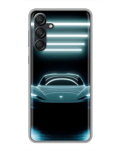 Чехол для Samsung Galaxy M55 5G с картинкой «Tesla в неоне» Чехол для Samsung Galaxy M55 5G с картинкой «Tesla в неоне»