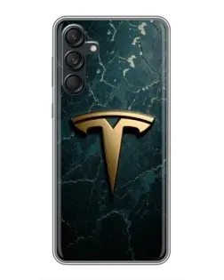 Чехол для Samsung Galaxy M55 5G с картинкой «Мраморная Tesla Gold»