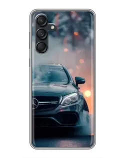 Чехол для Samsung Galaxy M55 5G с картинкой «Mercedes — ночной город»