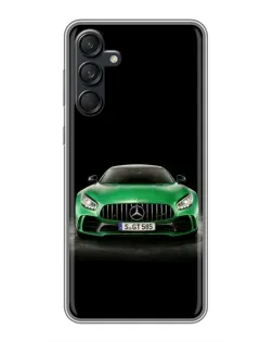 Чехол для Samsung Galaxy M55 5G с картинкой «Mercedes — неоновый лого»