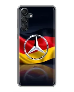Чехол для Samsung Galaxy M55 5G с картинкой «Mercedes — флаг Германии»