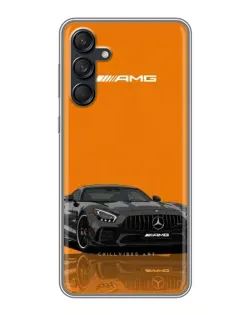 Чехол для Samsung Galaxy M55 5G с картинкой «Оранжевый Mercedes AMG»